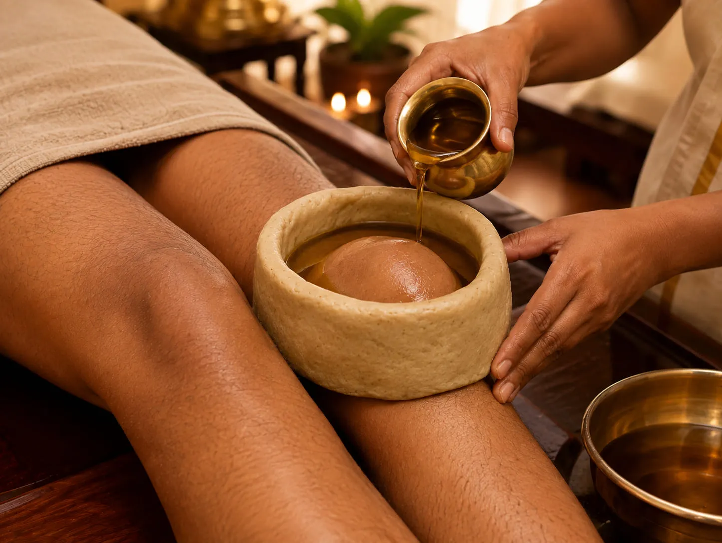 Janu Basti — Therapeutic knee rejuvenation